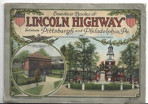 A Souvenir Book of Lincoln Highway between Pittsburgh and Philadelphia,PA-32 Pgs - Imagen 1 de 3