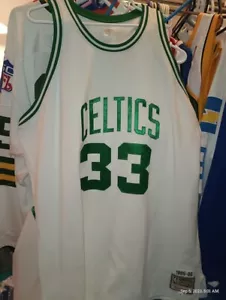Larry Bird Mitchell Ness 1985-86 Boston Celtics El Salvador Jersey, Size 54 - Picture 1 of 3