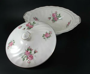Johnson Brothers Old Chelsea COVERED CASSEROLE Pink Roses Vintage - Picture 1 of 9
