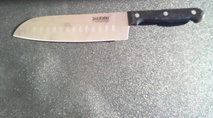 7" Japanese Santoku Knife – Stainless Steel Chef's Knife for Slicing, Dicing, - Picture 1 of 3