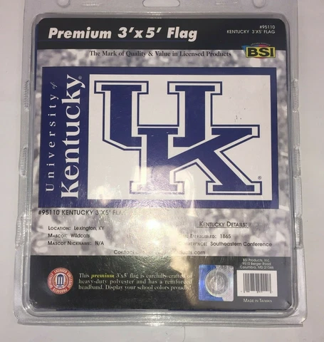 KENTUCKY WILDCATS NCAA LICENSED 3' X 5' PREMIUM FLAG BANNER FREE SHIPPING Cover