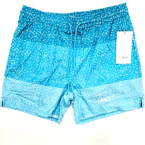 Turquoise & Blue Colors Swimming Trunks Shorts For Men Beach wear with Pockets - Picture 1 of 4