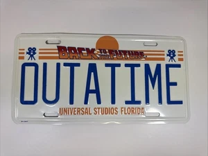 1989 Back To The Future Metal License Insert 89-L3662 Outatime - Picture 1 of 3