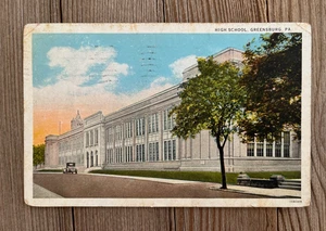 Vintage Postkarte Greensburg Pennsylvania High School Westmoreland County  - Bild 1 von 2
