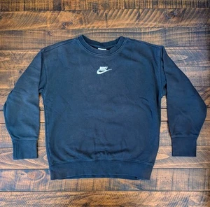 New Nike Sportswear Club Fleece Kids' (Girls') Crew Sweatshirt DD7473 Black - M - Picture 1 of 8