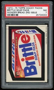 1974 Topps Wacky Packages Pegatina Almohadillas de Jabón Frágiles Wonder Bread 2do PSA 7 - Imagen 1 de 3