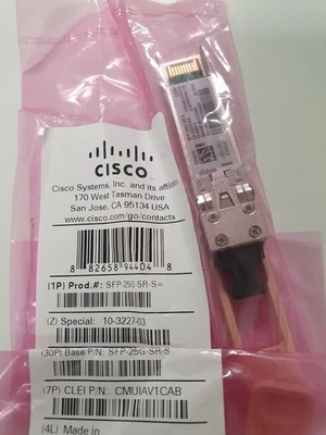 Cisco original SFP-25G-SR-S= new sealed with hologram transceiver module - Photo 1/4