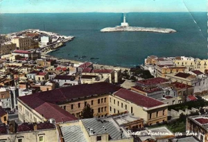 04272 Cartolina Vieste (FG) Panorama con Faro - Picture 1 of 2