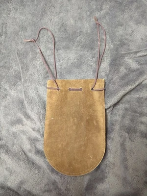 Bolso de Cintura Medicina Moneda Medieval Cuero Marrón con Cordón Foto 1 de 4