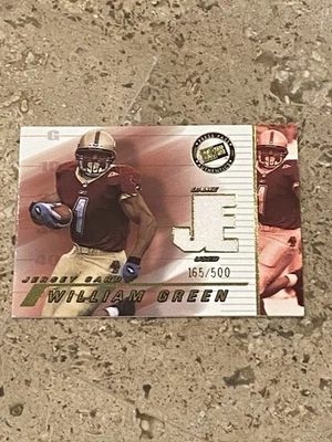 #’d /500 - 2002 Press Pass JE Game Used Jerseys #JEWG William Green PWE - Image 1 of 3