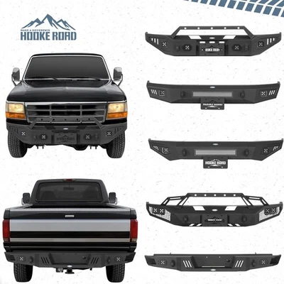 Hooke Road Front Rear Bumper For 1992 1993 1994 1995 1996 Ford F-150 F-250 F-350 - Image 1 of 4