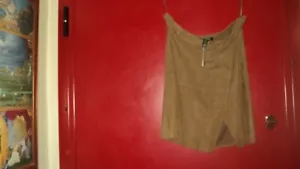 LAUREN RALPH LAUREN WILDLEDER CAMELBRAUN ROCK * GRÖSSE 12 - Bild 1 von 5