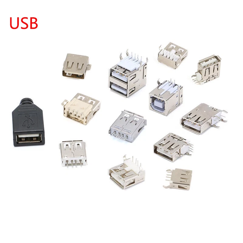 USB Female Socket Type-A Type-B 90 Degree 180 Degree Port Printer Repair Adapter - Image 1 of 1