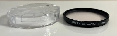Tiffen 58mm SKY 1-A Screw-In Skylight Filter with Case, 70s Logo - Made in USA - Image 1 of 4