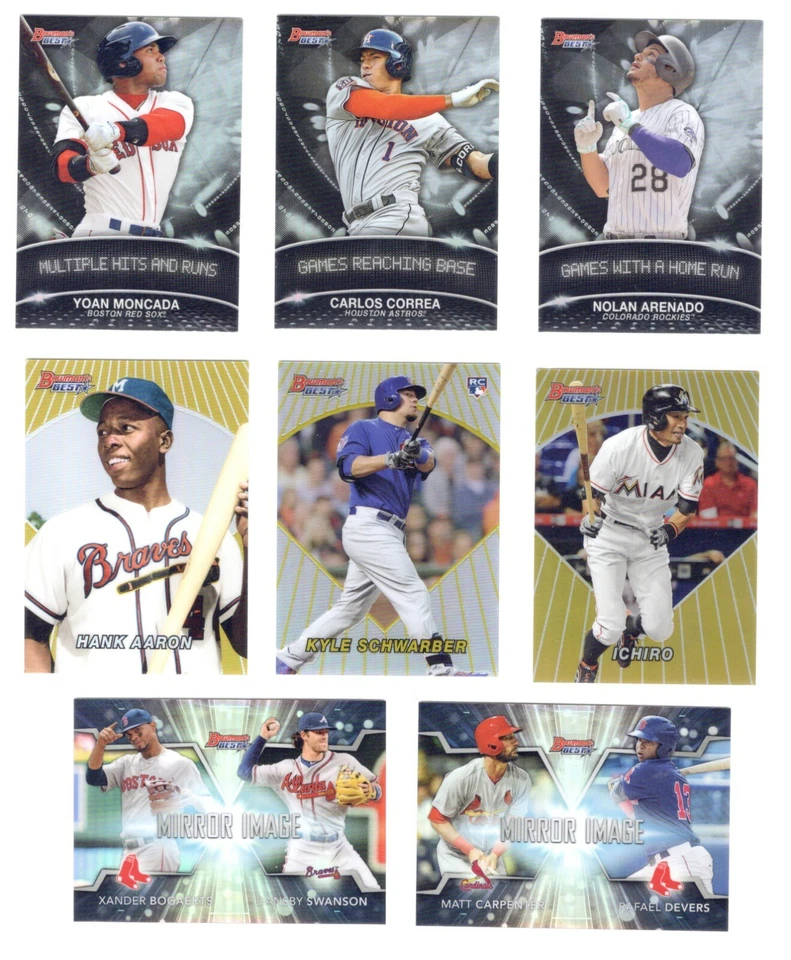 2016 BOWMAN'S BEST INSERTS - STAT LINES, MIRROR IMAGE, 1996 RETRO -  U PICK!! - Image 1 of 1