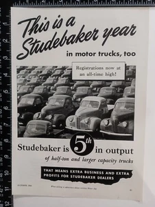 1946 Studebaker Truck Motor Trucks Magazine Print Ad S23 - Picture 1 of 1