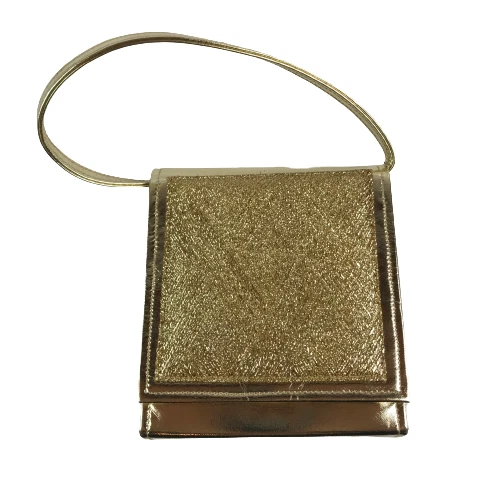 Bolso Vinilo Dorado Vintage (Hecho en Hong Kong) 15 cm Foto 1 de 4