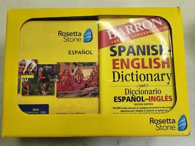 Rosetta Stone Español Spanish [Latin] Level 1-5 set Barron's Dictionary - Image 1 of 4