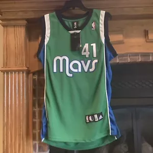 Vintage Dallas Mavs * Dirk Nowitzki Adidas NBA authentisches Trikot #41 * Größe 50 - Neu mit Etikett - Bild 1 von 5