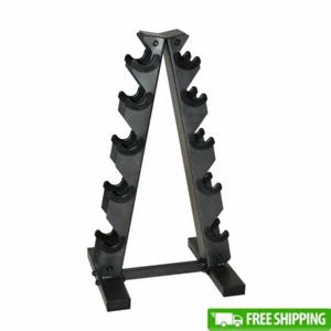 A Frame Dumbbell Rack 5 Pair Storage Compact Weight Organizer Gym Equipment New - Picture 1 of 3