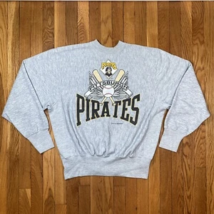 Vintage 1980er Jahre Logo 7 Pittsburgh Pirates Gr. M Rundhalsausschnitt Sweatshirt MLB Baseball - Bild 1 von 11