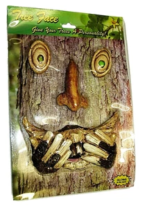 Baumgesicht, Schreckbaum. Baumschmuck leuchtet im Dunkeln. - Bild 1 von 2
