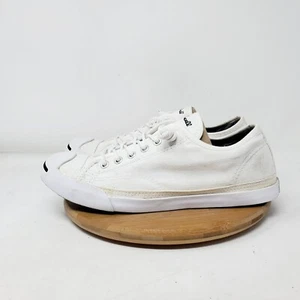Converse Jack Purcell Shoes Womens 9 Sneakers White Lace Up Low Athletic - Picture 1 of 14