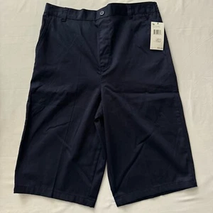 Boys French Toast Shorts 18 School Uniform Navy Elastic Waist 12" Inseam New - Picture 1 of 13