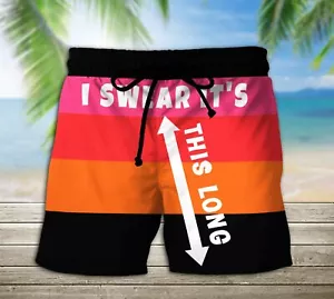 Mens 3D Funny Swim Trunks Summer Beach Swim Surf Hawaiian Shorts HOT - Picture 1 of 2
