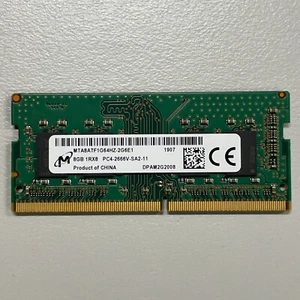 Micron DDR4 8GB RAM PC4-21300 2666Mhz non-ECC 1.2V SODIMM MTA8ATF1G64HZ-2G6E1 - Picture 1 of 7