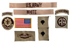 10 US ARMY patch Set Dcu Desert Uniform Konvolut 82nd Airborne 2nd Cavalry USA