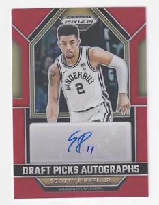 2023-24 Panini Prizm DRAFT PICKS AUTÓGRAFOS ROJO SCOTTY PIPPEN JR 34/149 AUTO - Imagen 1 de 2