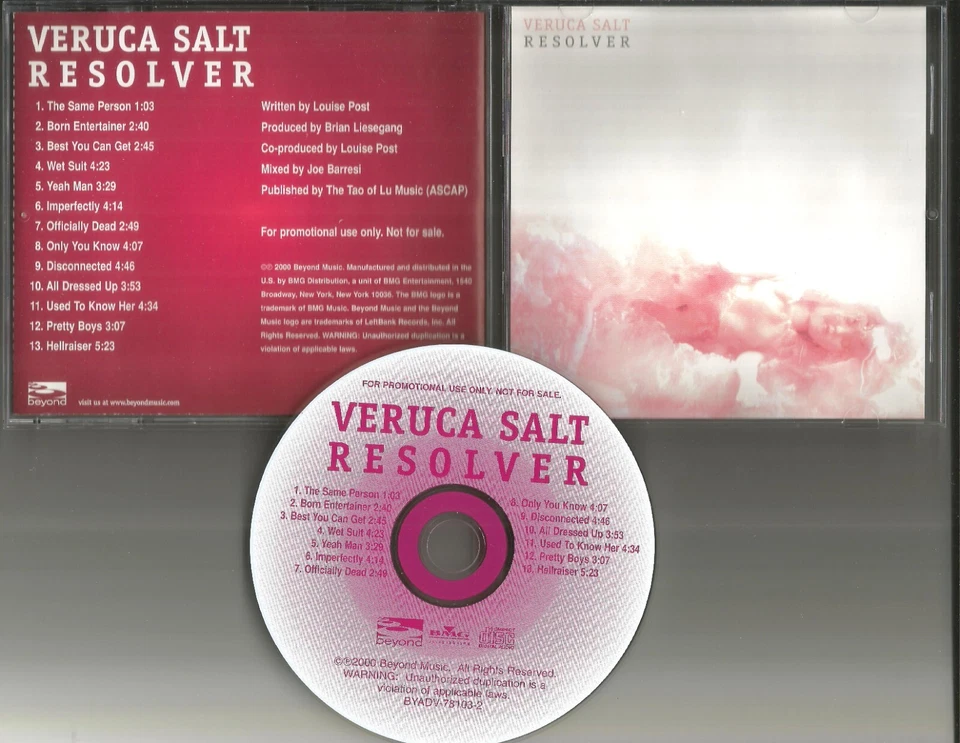 VERUCA SALT resolver w/ DIFFERENT BACK & DISC ARTWORK ADVNCE PROMO CD MINT USA Foto 1 de 1