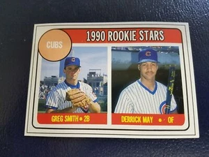 Greg Smith Derrick May Chicago Cubs 34 1990 Baseball Cards Magazine White Border - Picture 1 of 2