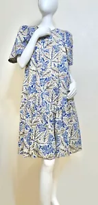 Vestido Corto Tienda de Colección Años 70 80 Forget me not Hawaii Mu Mu Mu Caftan S - Imagen 1 de 5