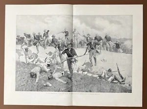 Frederic Remington In The Philippines - A Bayonet Rush of US Troops 1899 - Picture 1 of 1