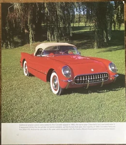 Book Clipping Photo 1955 Corvette Red Power Pak 265 V8 - Picture 1 of 2