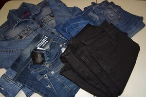 Mixed Brands Girls Denim Jacket & Skinny Jeggings Jeans Size 16-Lot of 5 - Picture 1 of 9