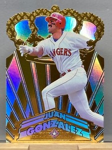 1998 Pacific Baseball Gold Crown Die Cut #33 Juan Gonzalez Texas Rangers 0952