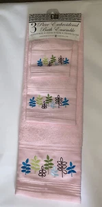 Better Home, 3 Piece Embroidered Towel Set- Bath Towel, Hand Towel & Wash Cloth - Picture 1 of 4