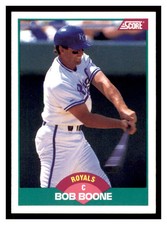 1989 Score Rookie & Traded #74T BOB BOONE Kansas City Royals