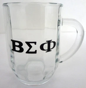BETA SIGMA PHI DRINK GLAS KAFFEEBECHER VINTAGE SCHWESTERNSCHAFT COLLEGE SOUVENIR LIBBEY - Bild 1 von 4