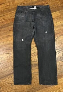 Rocawear Jeans Baggy Y2K Skater Grunge Mall Goth Wide Leg Denim 42 X 34 Black - Picture 1 of 13
