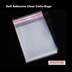 Cellophane Bag Plastic Clear Peel and Seal BagsCello Bag Size A4 A5 - Picture 1 of 4