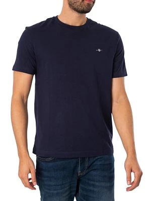 GANT de los hombres Camiseta con escudo normal, Azul - Imagen 1 de 4