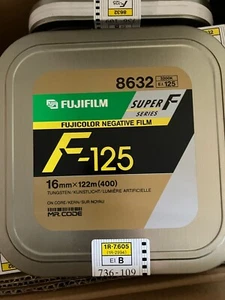 Fujifilm 16mm F-125 400ft 122m Motion Picture Film READ!! 2x Rolls Sealed - Photo 1/3