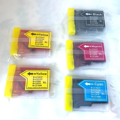 5 Ink Cartridge Refill COMPATIBLE Brother MFC YELLOW CYAN MAGENTA BLACK Expired? - Image 1 of 4