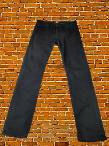 MENS HUGO BOSS SIZE W32 L32 BLACK SLIM STRAIGHT DENIM JEANS TROUSER 32X32 - Picture 1 of 5