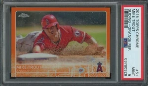 2015 Topps Chrome #51 Mike Trout PSA 9 MINT ORANGE REFRACTOR #'d/25 - Picture 1 of 1
