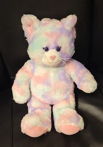 Build A Bear BAB Pastel Swirl Kitty Cat Plush Stuffed Animal Pink Purple Blue - Picture 1 of 7